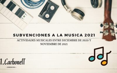 Ayudas al fomento de la música 2021 – IVC