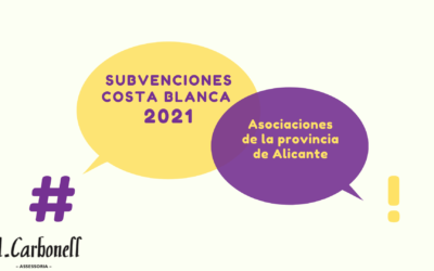 SUBVENCIONES COSTA BLANCA 2021 – ASOCIACIONES