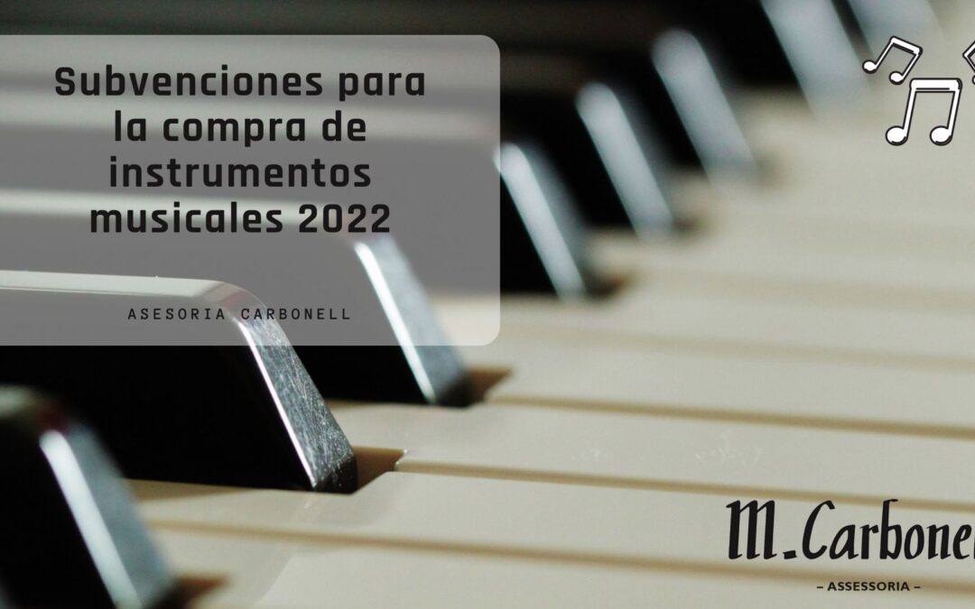 Ayudas a la compra o reposición de instrumentos musicales 2022